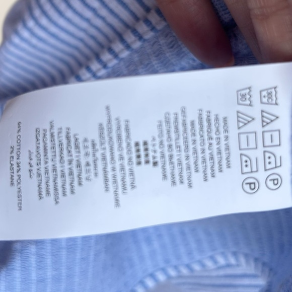 Michael Kors Seersucker Ruffle Wrap Dress NWT‎ Women’s 1X - Picture 6 of 7